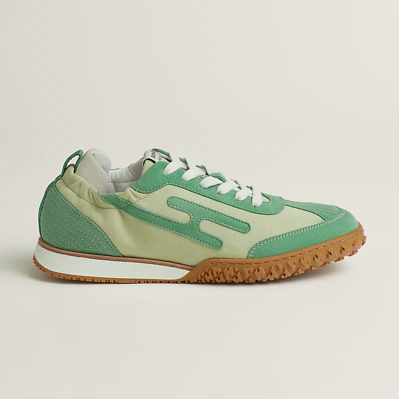 HERMES Jet Sneakers Green Sports Shoes