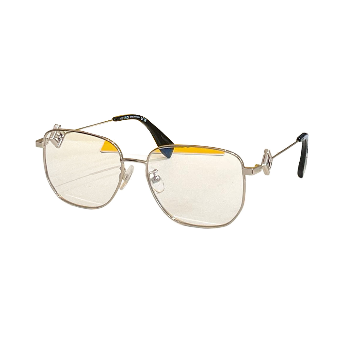 Fendi glasses silver/gold/rose gold/brown/eggplant/sepia/green/black gold color Size 56口16-140