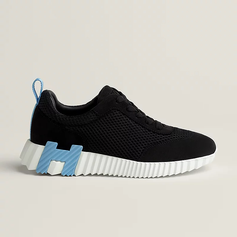 HERMES Black Sneakers Bouncing Sports Shoes