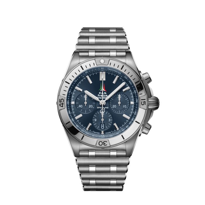 Breitling Chronomat B01 42 Frecce Tricolori Stainless steel Blue AB01344A1C1A1