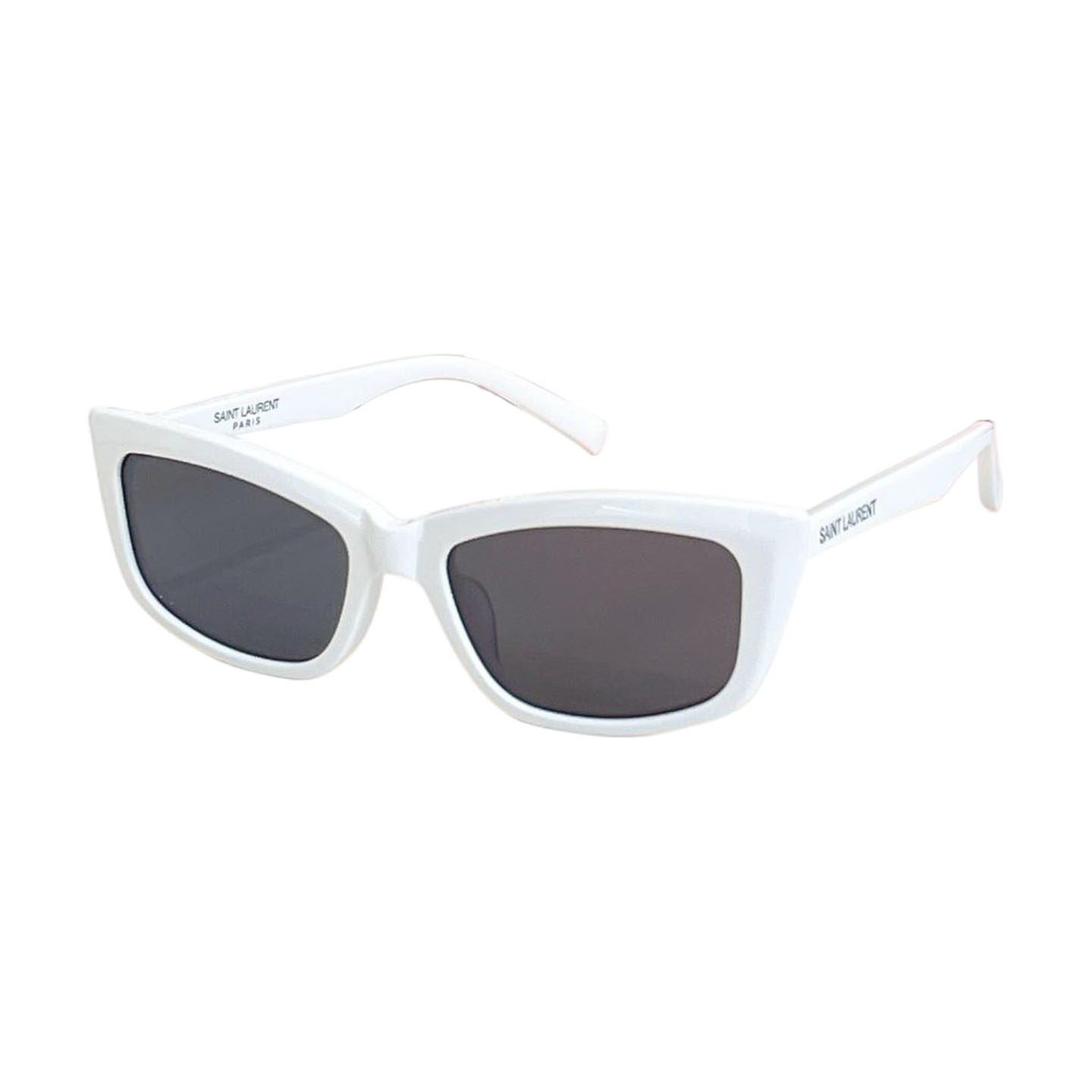 Saint Laurent square frame glasses white/black/tawny/leopard color Size 54口17-145