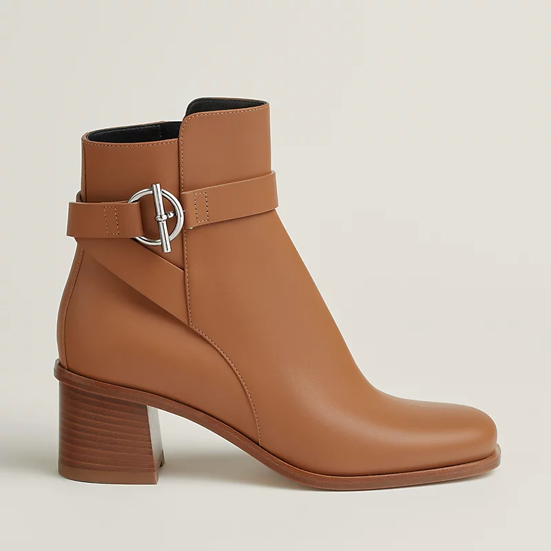 HERMES Jill Brown ankle boots