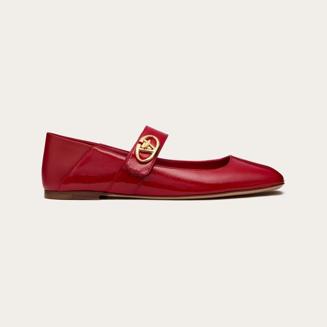 VALENTINO Patent leather Mary Jane ballet shoes