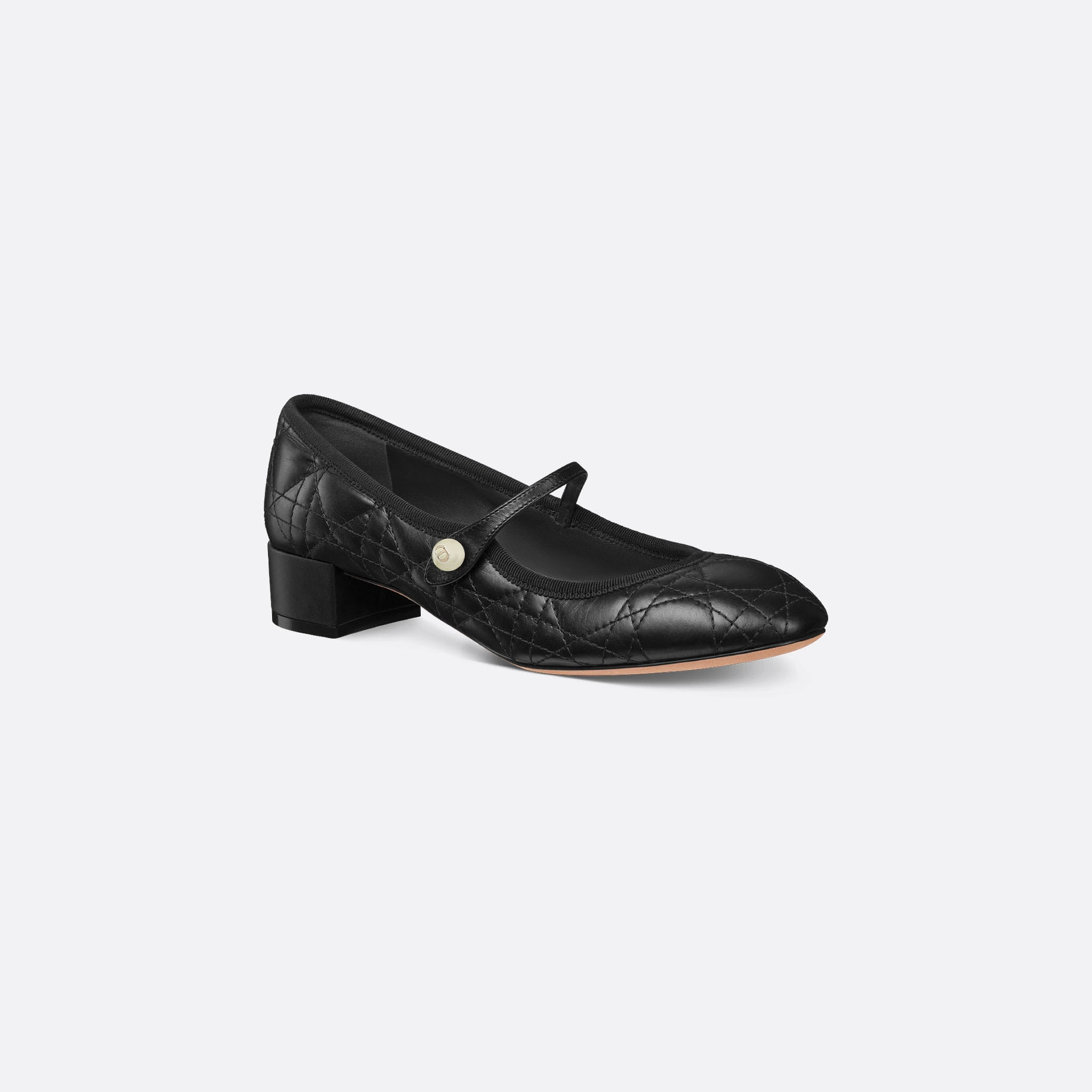 Dior black high-heeled ballet shoes