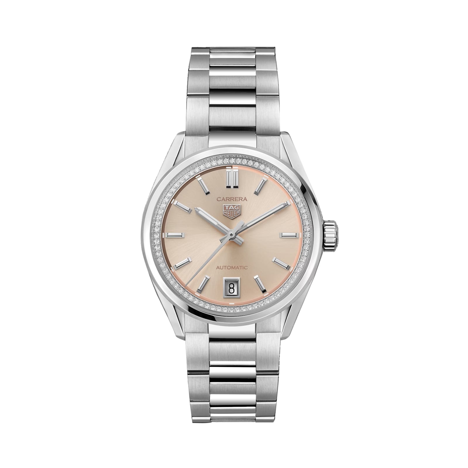 TAG Heuer Carrera 36mm Ladies Watch Diamonds Pink WBN231A.BA0001