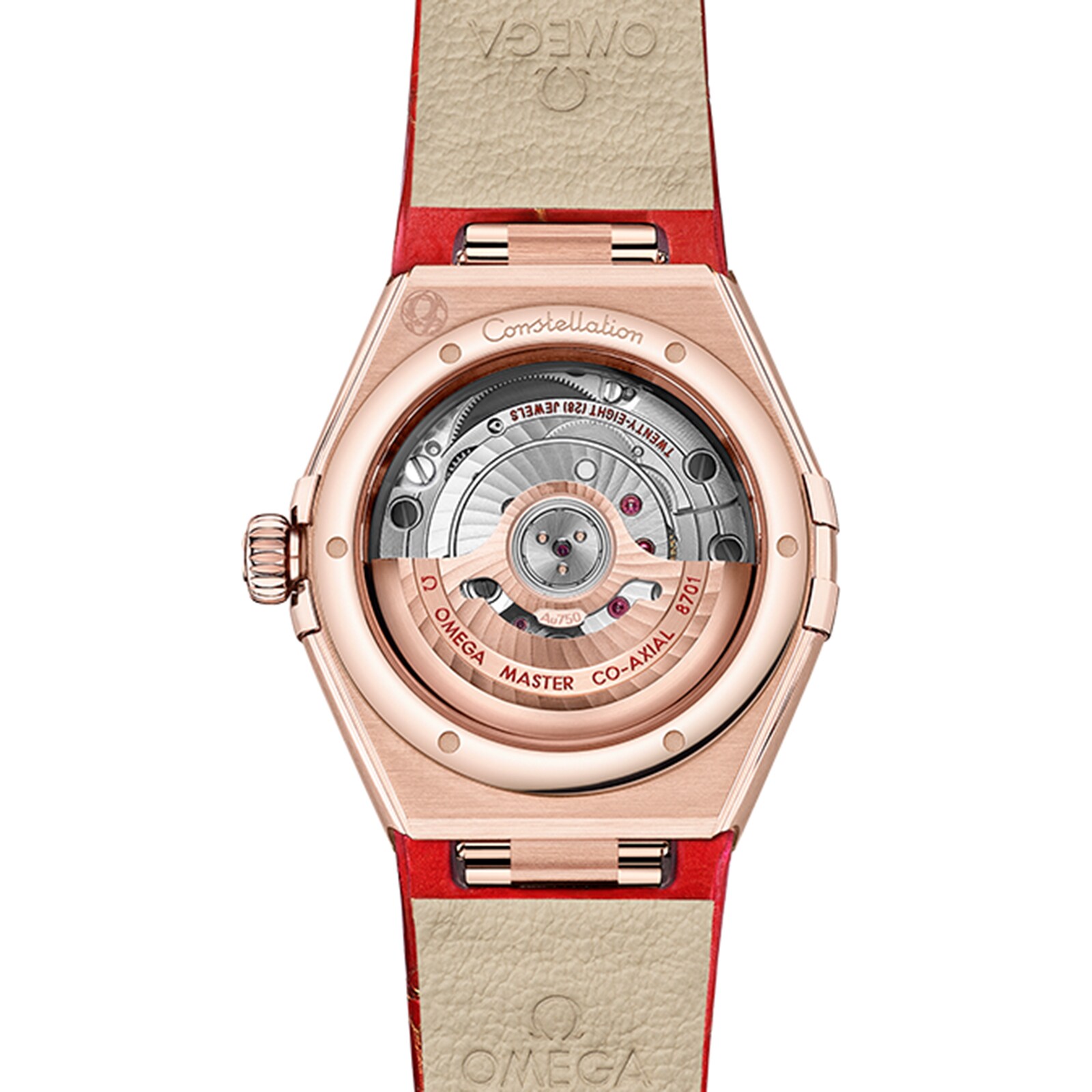 Omega Constellation Co Axial Master Chronometer 29mm Ladies Watch Red O13153292099003