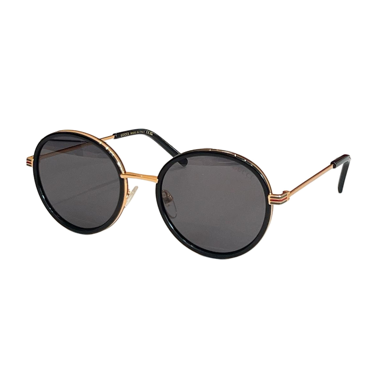 Gucci round frame glasses black gold/white/black silver/beige/blue silver color Size 57口18-145