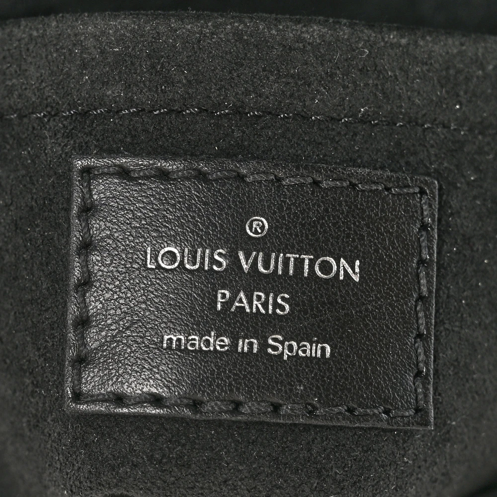 Louis Vuitton Print Camera Box PM Black Monogram Calfskin Leather Silver Hardware