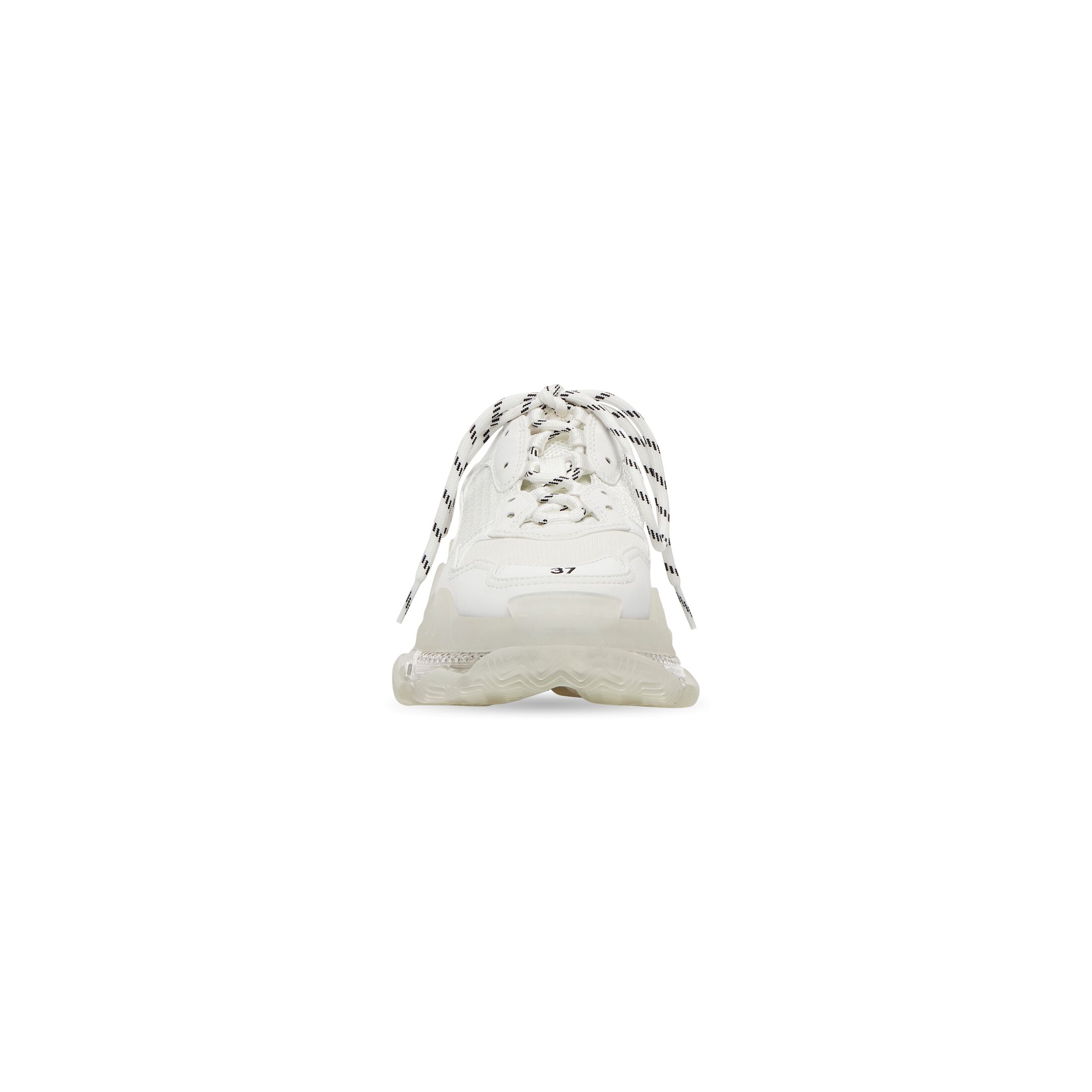 BALENCIAGA TRIPLE S CLEAR SOLE White Sneakers