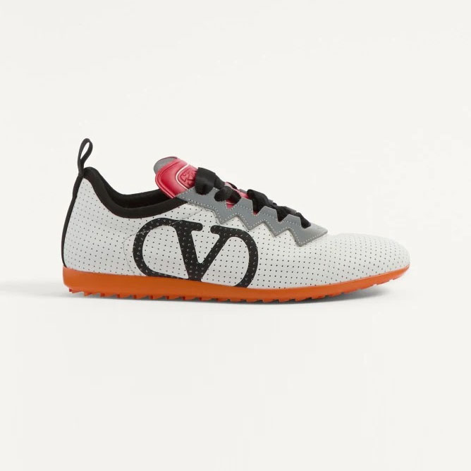 VALENTINO CHROMATHON Women's eyelet suede sneakers