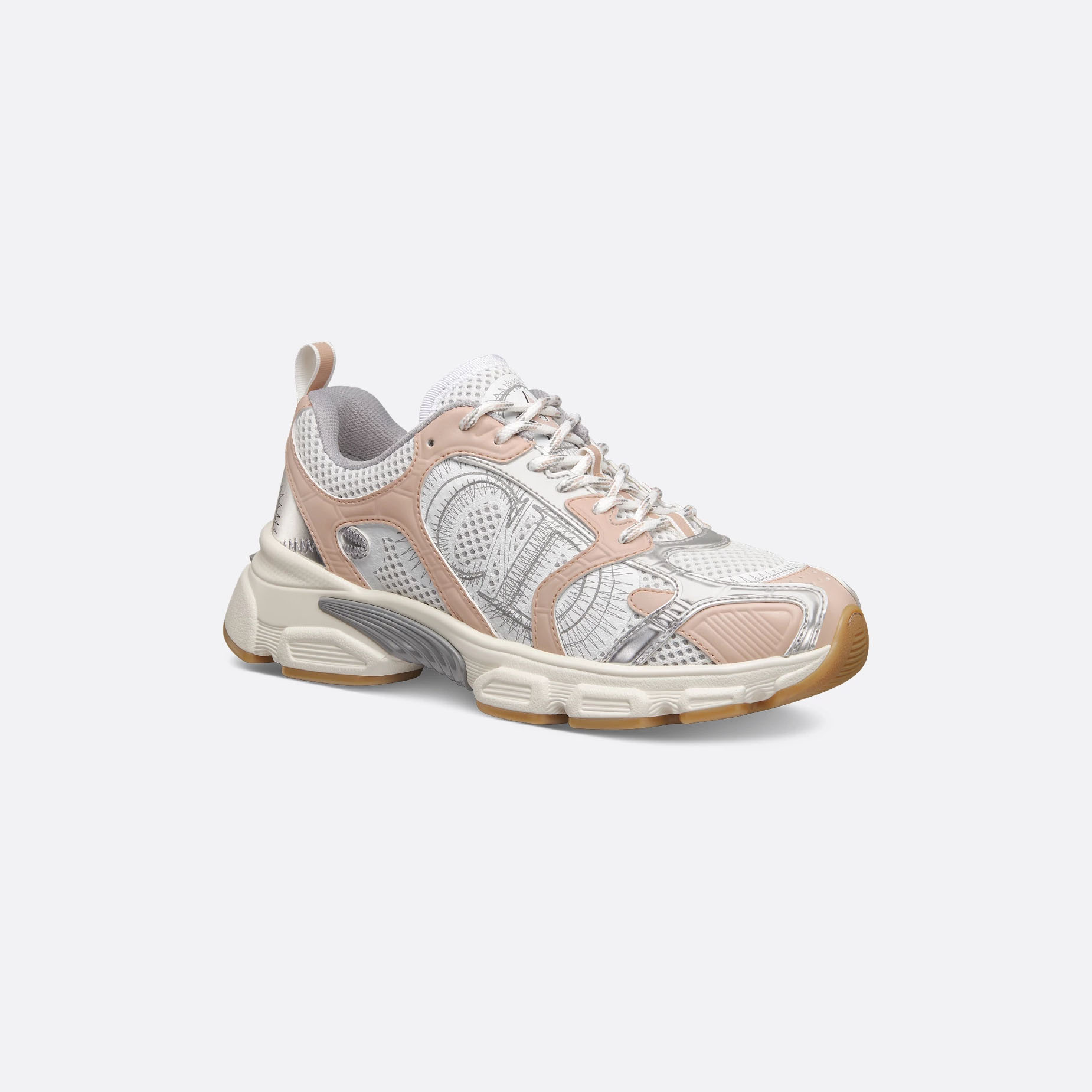 Dior Pink, gray, silver sneakers