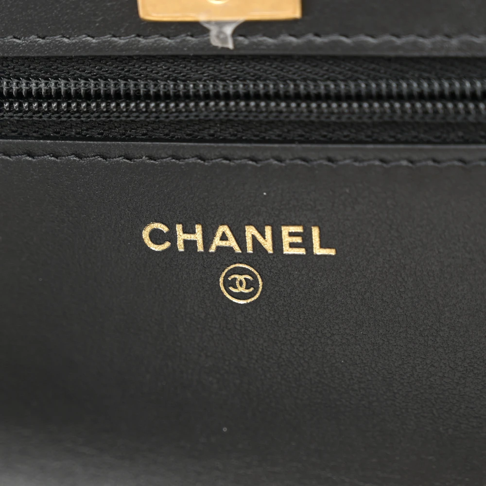Chanel Quilted Wallet On Chain | Pearly Caviar Gold