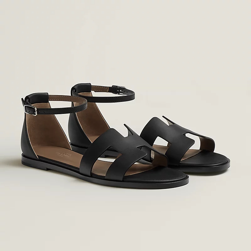 HERMES Santorini black Sandal