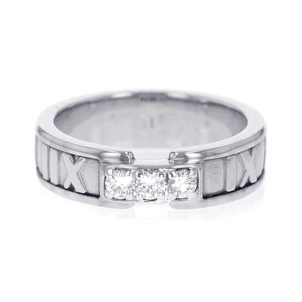 TIFFANY&Co. Atlas ring 3P diamond