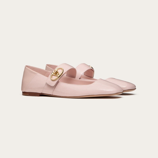 VALENTINO Patent leather Mary Jane ballet shoes