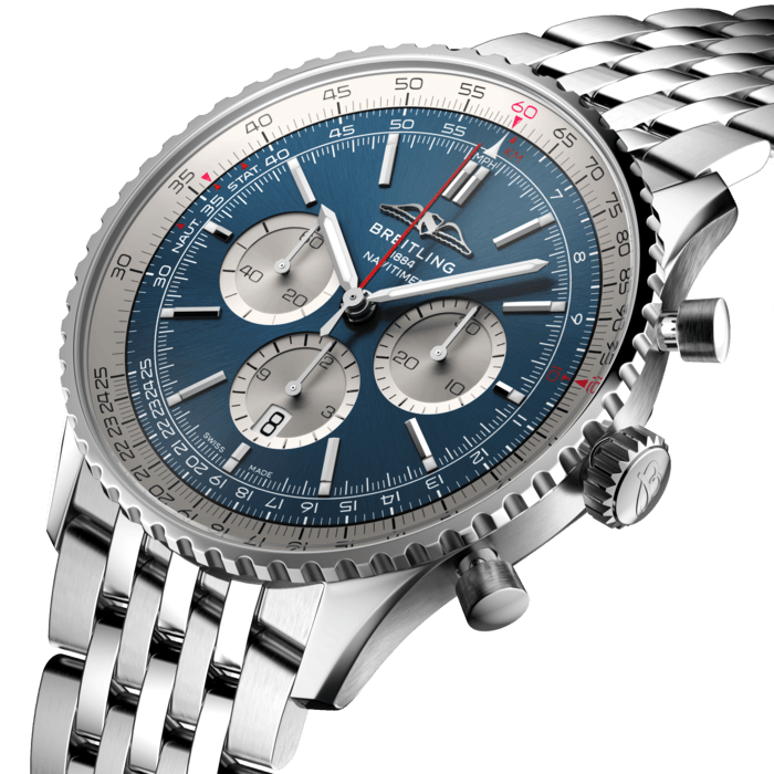Breitling Navitimer B01 Chronograph 46 Stainless steel Blue AB0137211C1A1