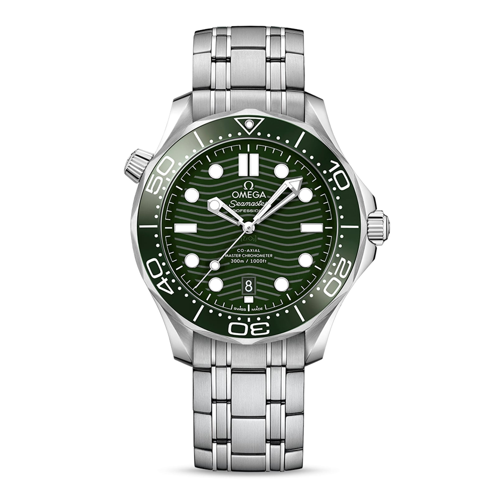 Omega Seamaster Diver 300m Co Axial Master Chronometer 42mm Mens Watch Green O21030422010001