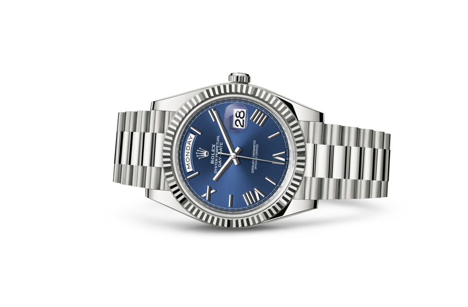 Rolex Day-Date 40 Oyster 40 mm white gold Bright blue dial M228239-0007
