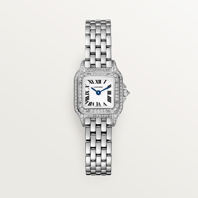 Panthère de Cartier watch Mini model quartz movement white gold CRWJPN0046