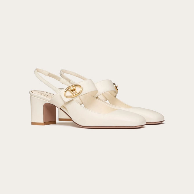 VALENTINO Calf leather strappy heels (6cm high heel)