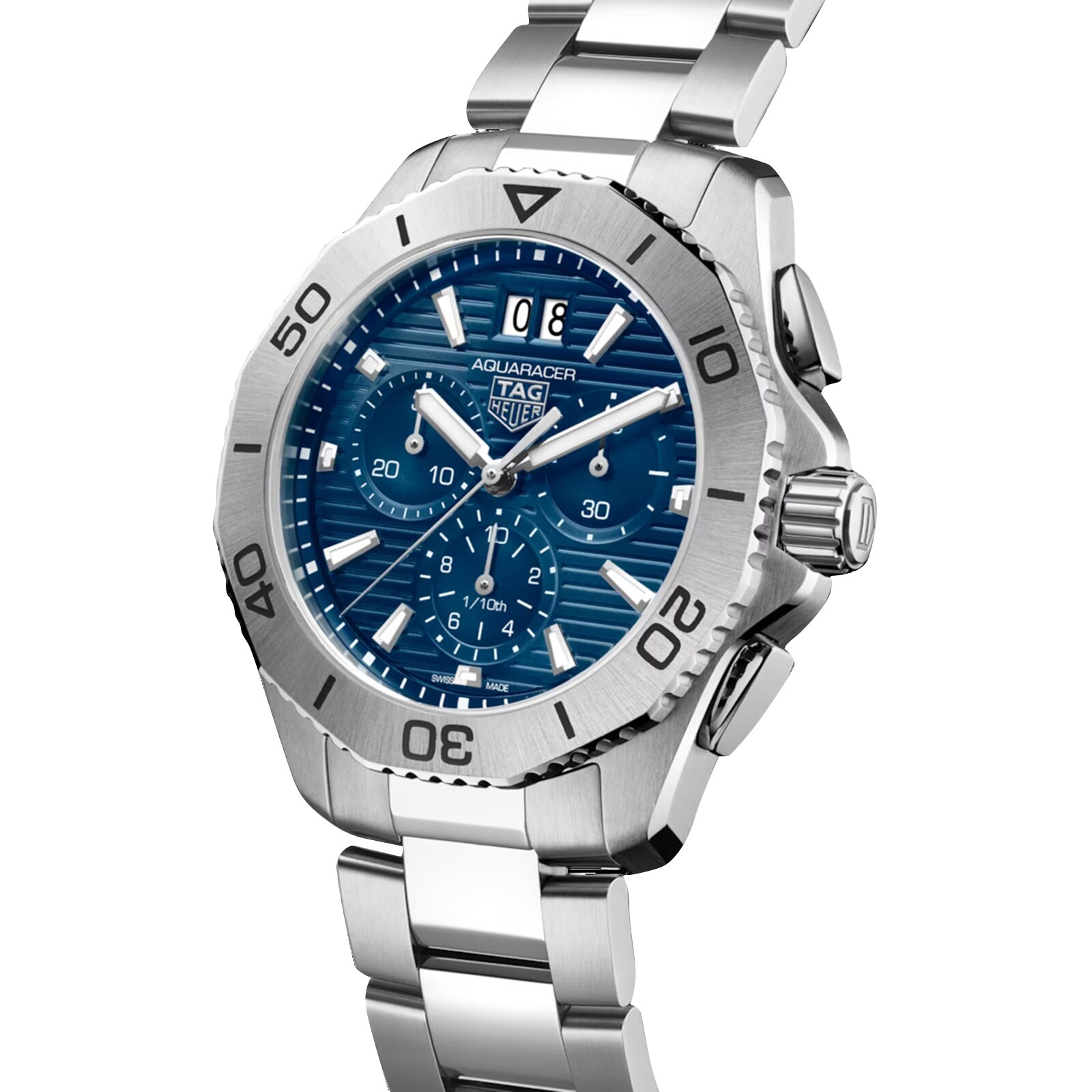 TAG Heuer Aquaracer Professional 200 Chronograph 40mm Mens Watch Blue CBP1113.BA0627