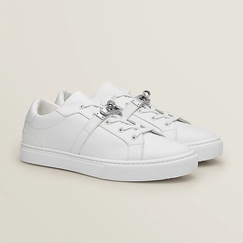HERMES Day Sneakers White Sports Shoes