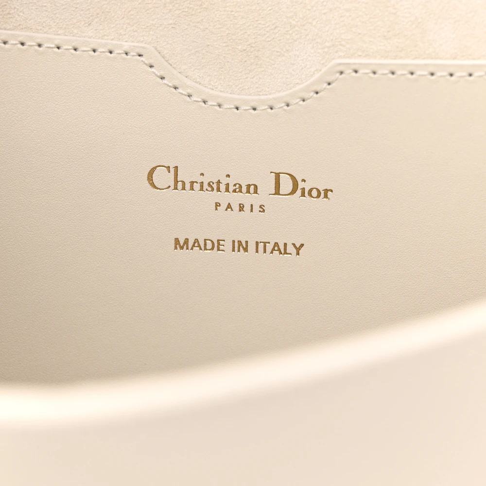 Dior Large Bobby Bag White Box Calfskin Leather Gold Hardware