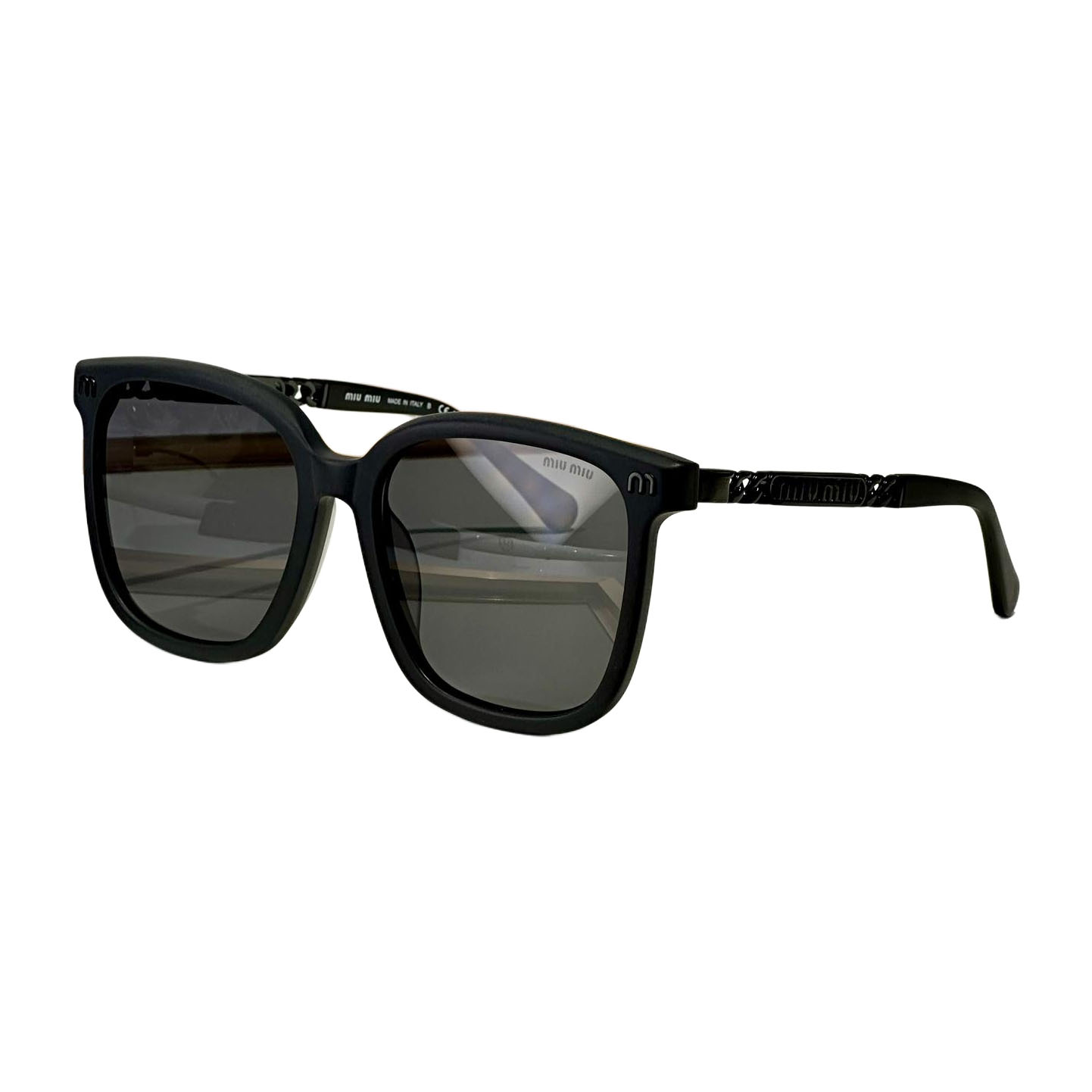 Miu Miu square frame glasses black/black gold/black silver/pink/ivory/leopard color Size 65-15-145