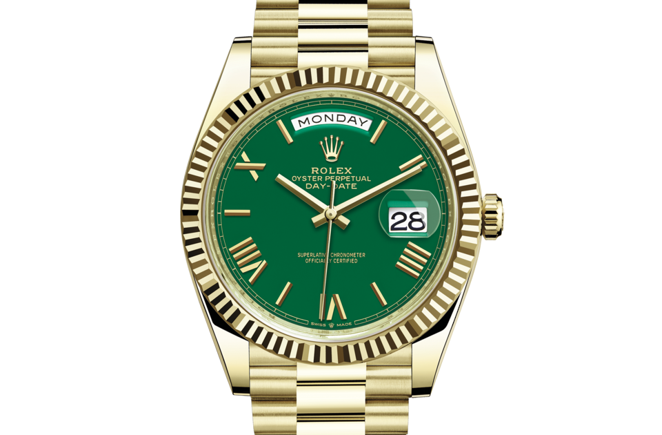 Rolex Day-Date 40 Oyster 40 mm yellow gold Green dial M228238-0061