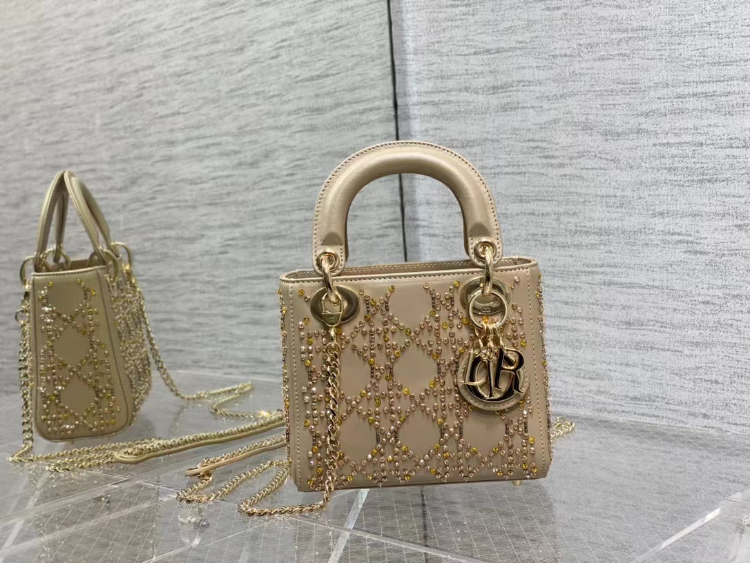 Dior Lady Dior Gold Embroidery