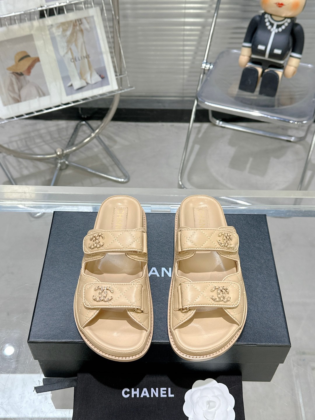 Chanel Spring-Summer 2025 Mules Shiny Lambskin Beige