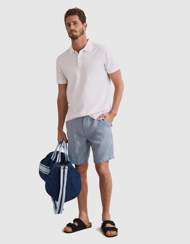 Country Road Organically Grown Linen Button Front Short