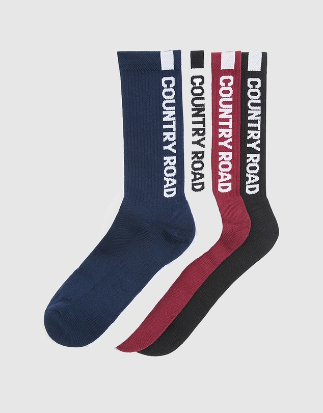 Country Road Modern Logo Sock Pack Of 4