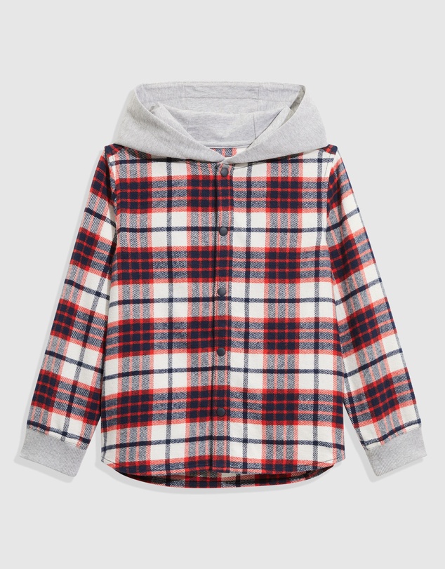 Country Road Check Hooded Shirt