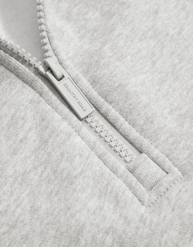 Country Road Teen Verified Australian Cotton Half Zip Logo Hooded Sweat