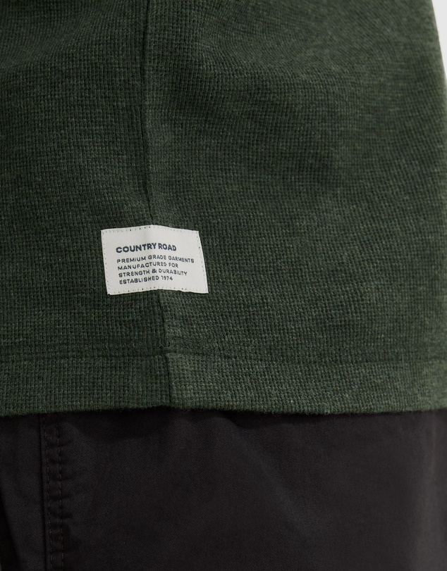 Country Road Long Sleeve Waffle Henley