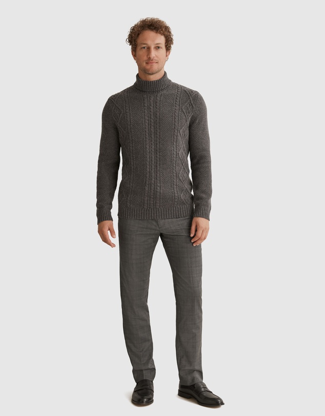 Country Road Cable Roll Neck Knit