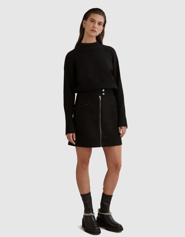 Country Road Australian Merino Wool Rib Detail Pullover