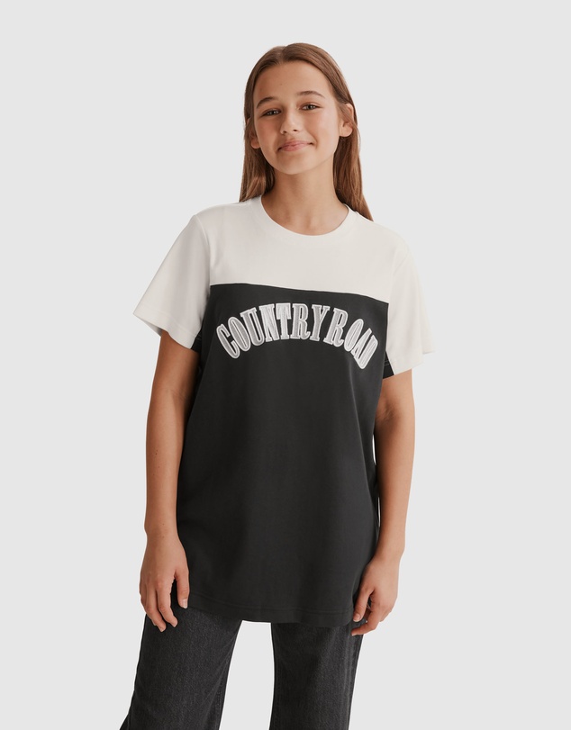 Country Road Teen Recycled Cotton Splice Heritage T-Shirt