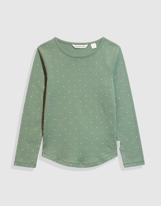 Country Road Organically Grown Cotton Pin Dot Rib T-Shirt