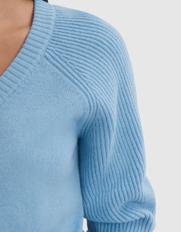 Country Road Spliced Rib Sleeve Knit