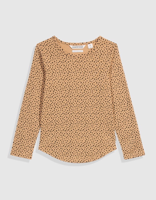 Country Road Australian Cotton Leopard Rib T-Shirt