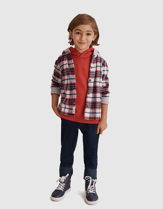 Country Road Check Hooded Shirt