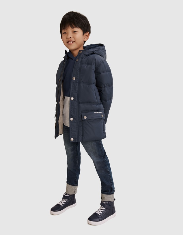 Country Road Long Puffer Jacket