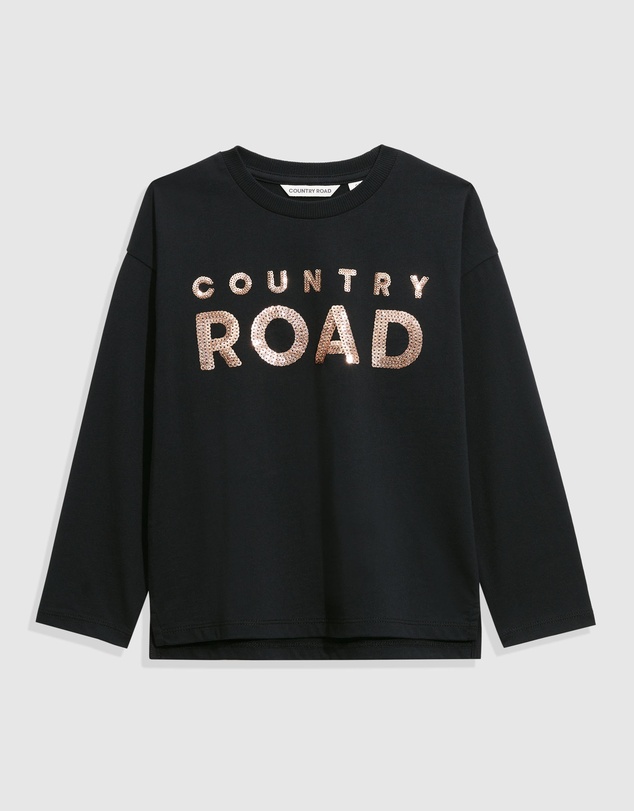 Country Road Australian Cotton Sequin Logo T-Shirt