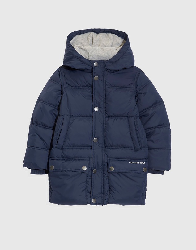 Country Road Long Puffer Jacket