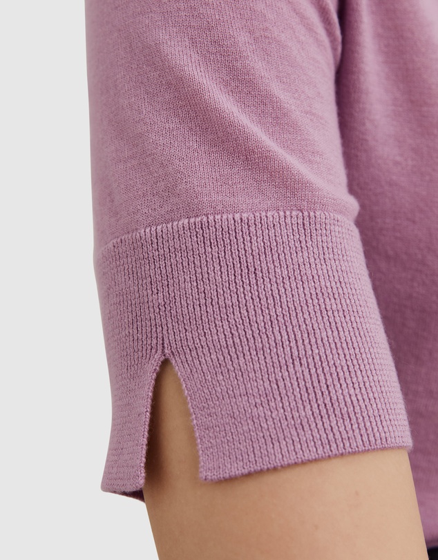 Country Road Australian Merino Wool Silk Short Sleeve Knit