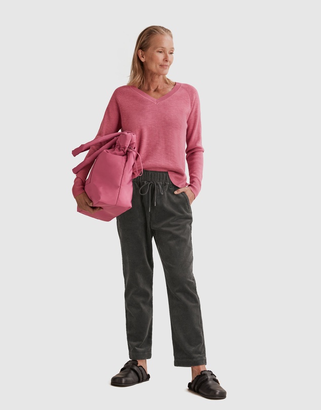 Country Road Cotton Linen V-neck Knit