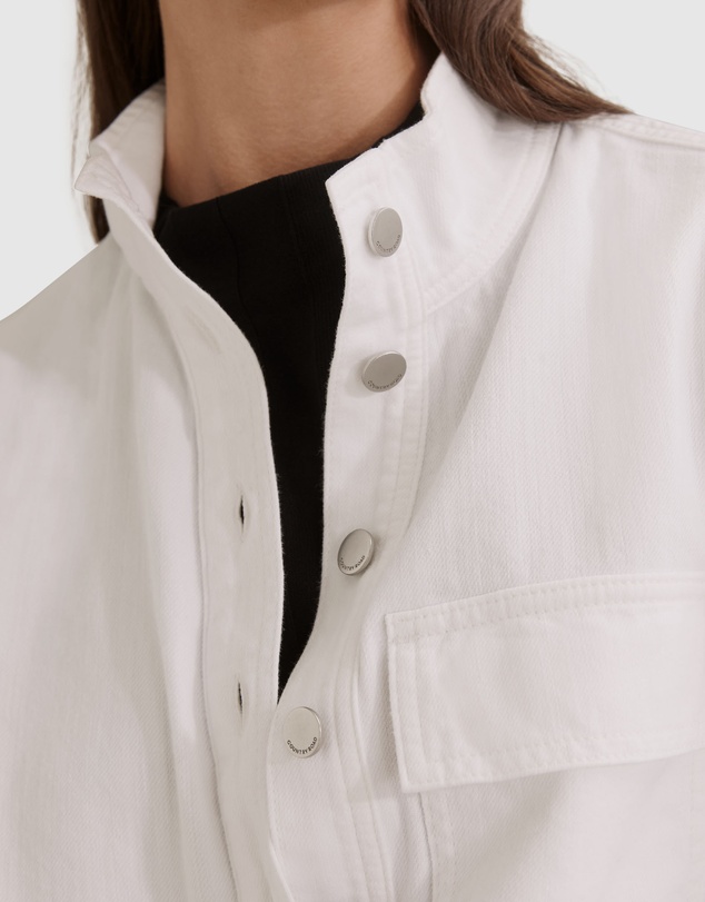 Country Road Australian Cotton High Collar Denim Shirt