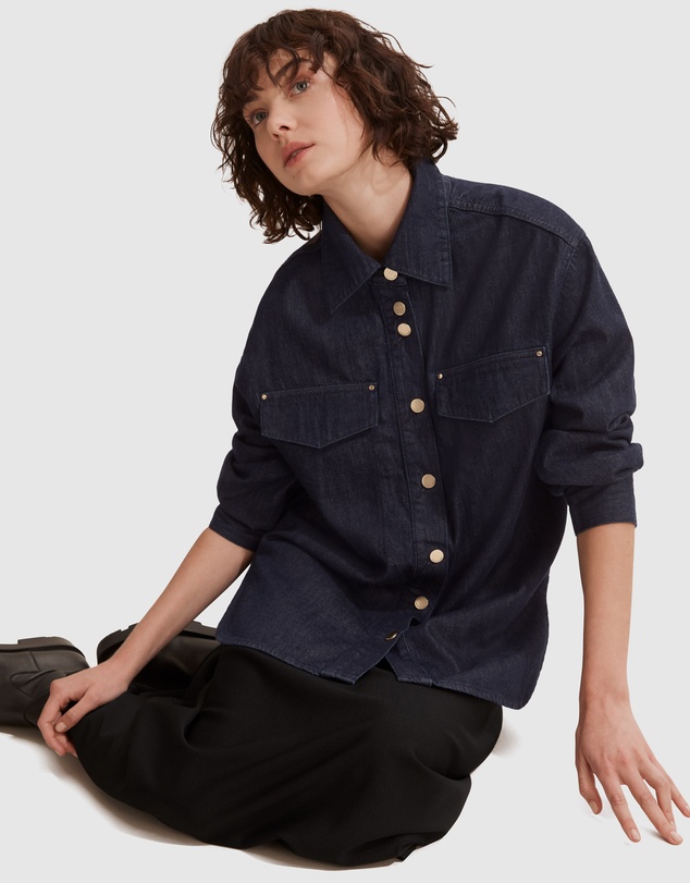 Country Road Relaxed Denim Shacket